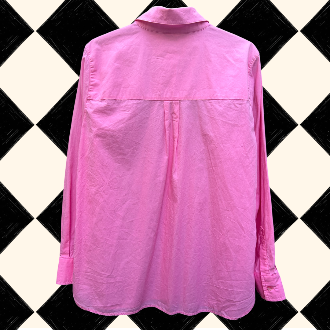 HUSH Pink Cotton Shirt - size 12-16 fit