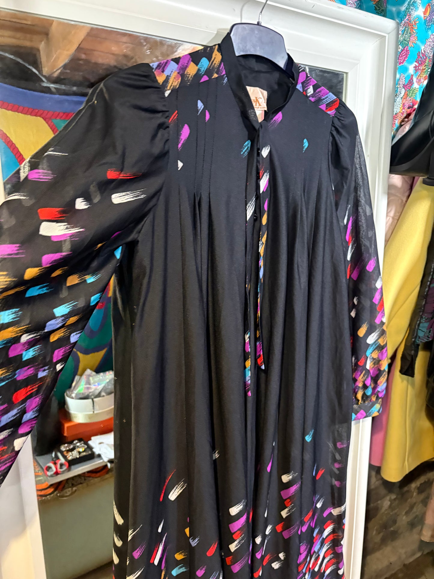 Amazing 1970’s colours print dress - up to size 18 fit