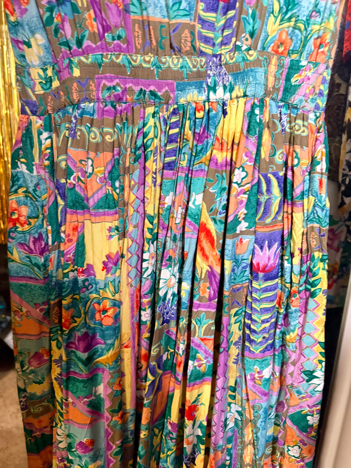 Vintage Phool Rayon Printed Dress - 10-16 fit