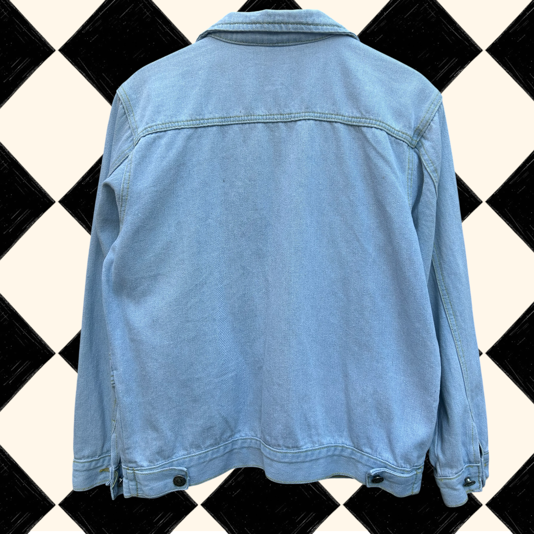 Vintage 90’s Light Blue Denim Jacket - size 10-12 fit