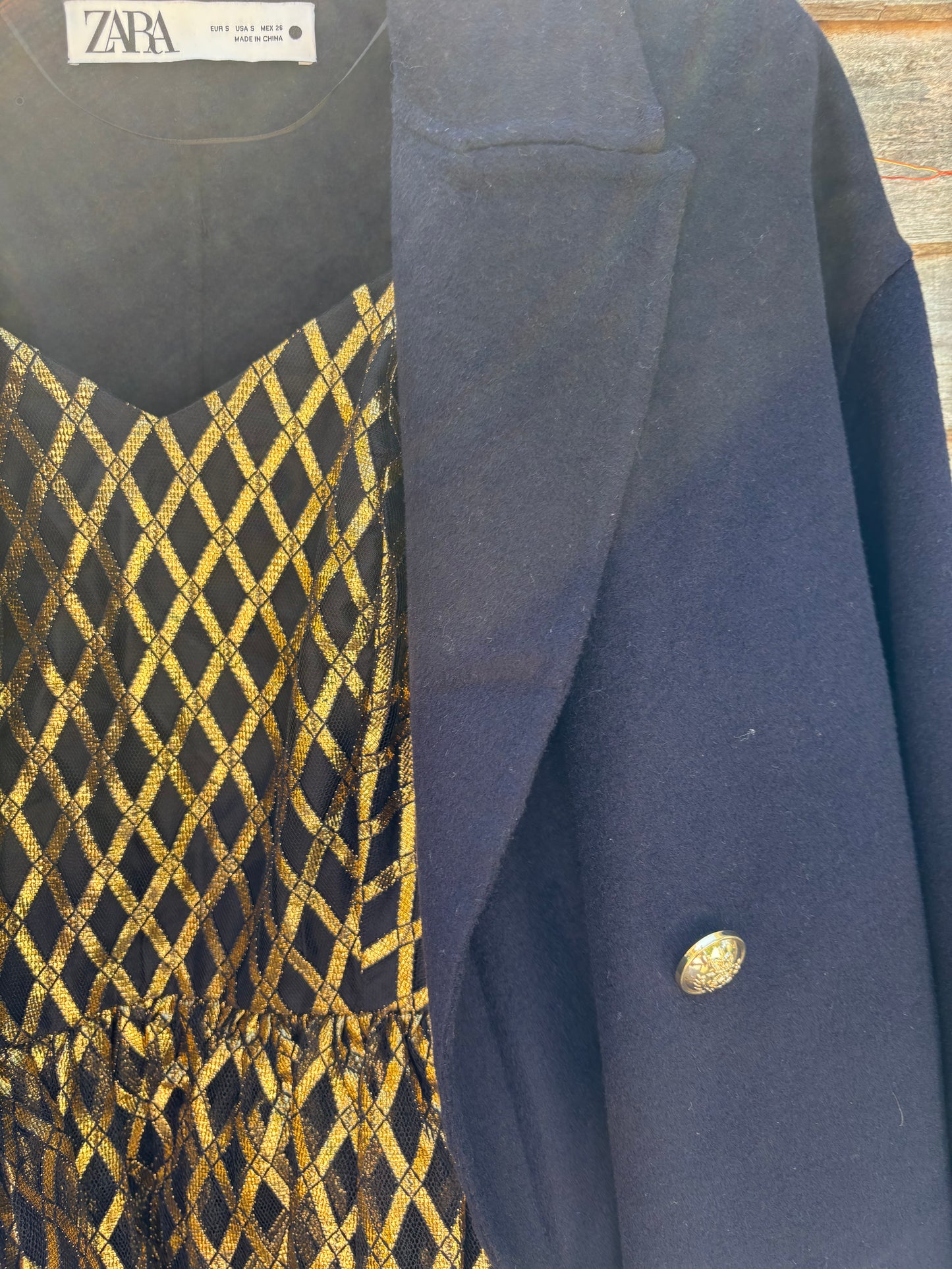 Zara Navy Oversized Lightweight Jacket / Coat - fits up to size 16