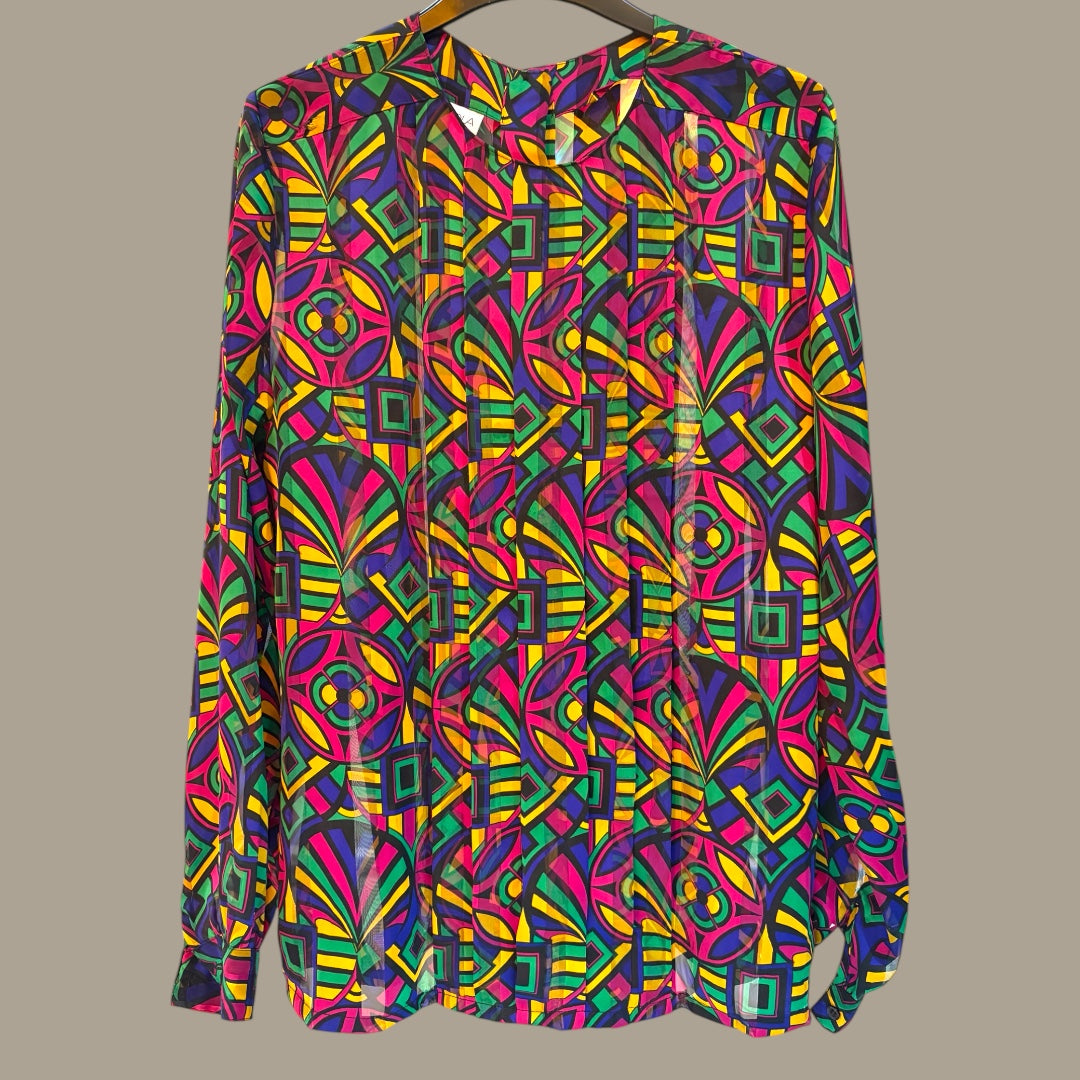 Amazing 1980’s Long Sleeve Top - size M/L (up to 16 fit)