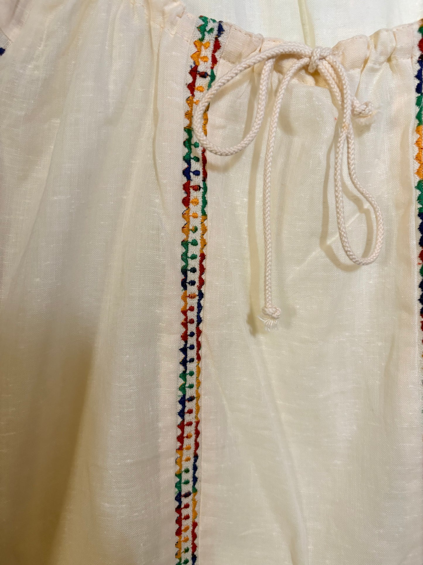 Vintage Pure Cotton Mexican Top - size S/M (up to 14)