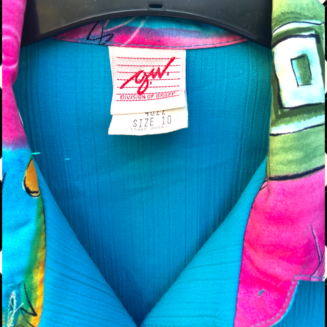Vintage 80’s Cotton Top - up to size 16 fit