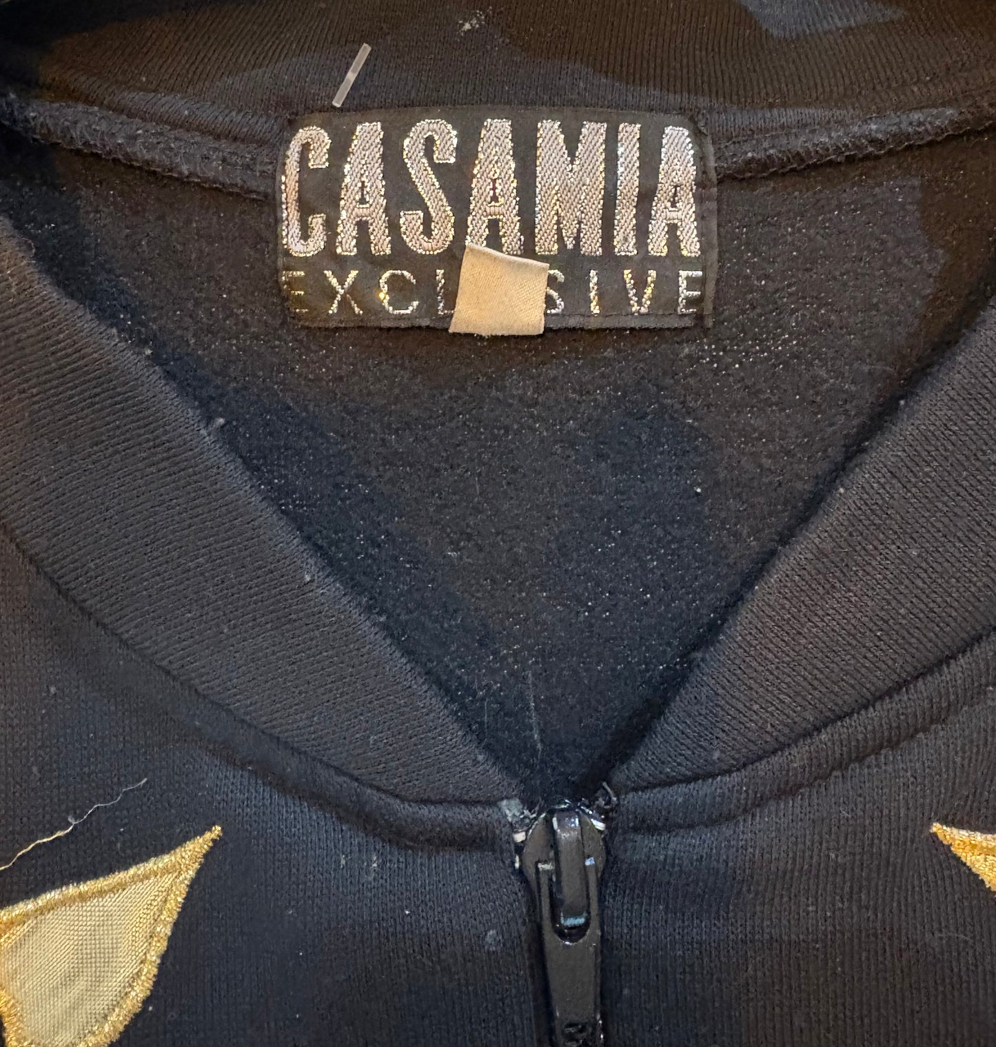 CASAMIA Floral Embroidered and Embellished Zip Up Top - size M/L (up to 16 fit)