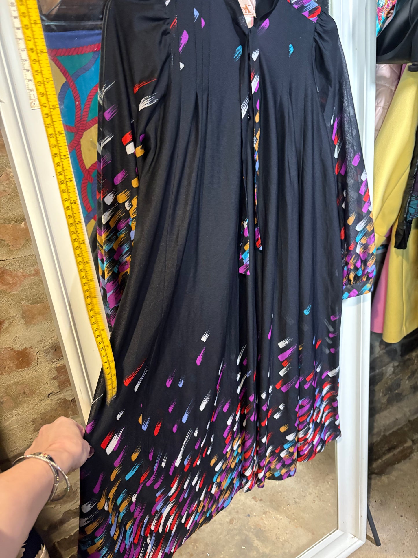 Amazing 1970’s colours print dress - up to size 18 fit