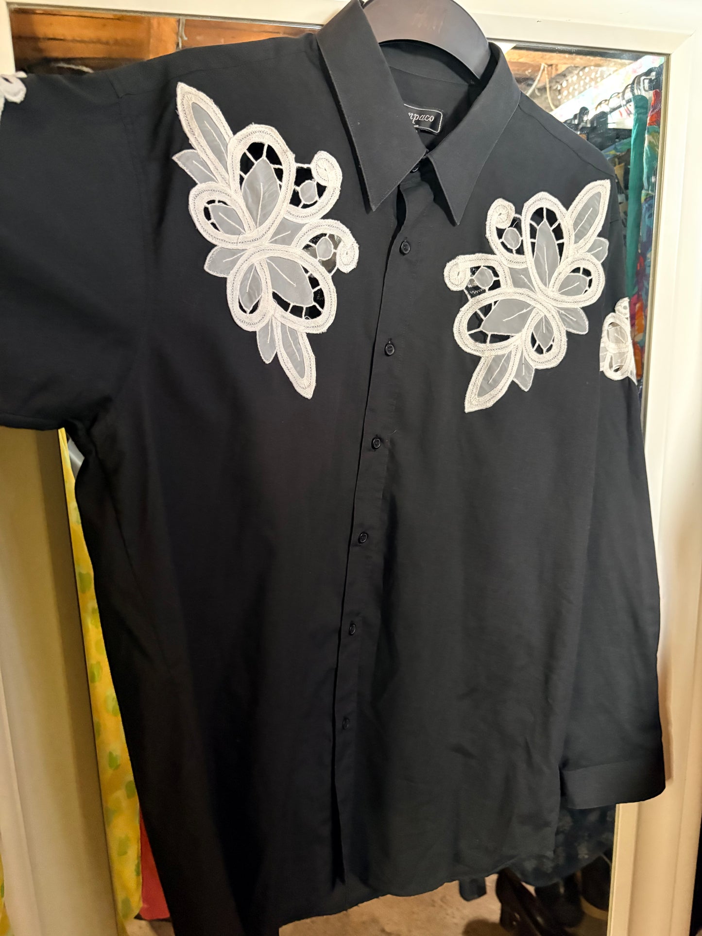 Vintage 80’s Western Cotton Shirt with embroidery