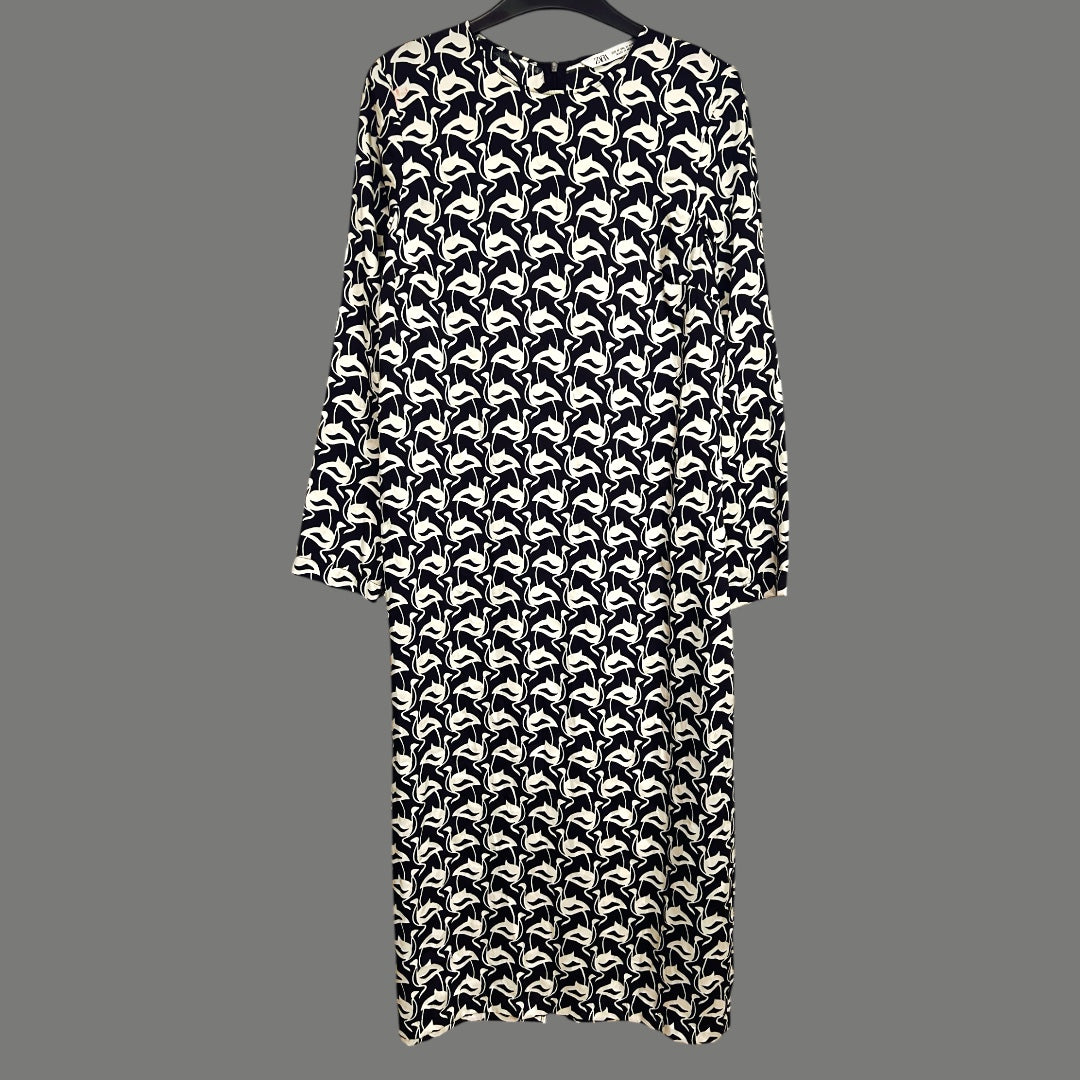 Zara Bird Print dress - size medium (10-14 fit)