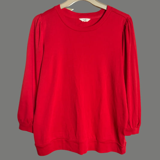 HUSH Red Cotton Jersey Top - size S (10-16 fit)