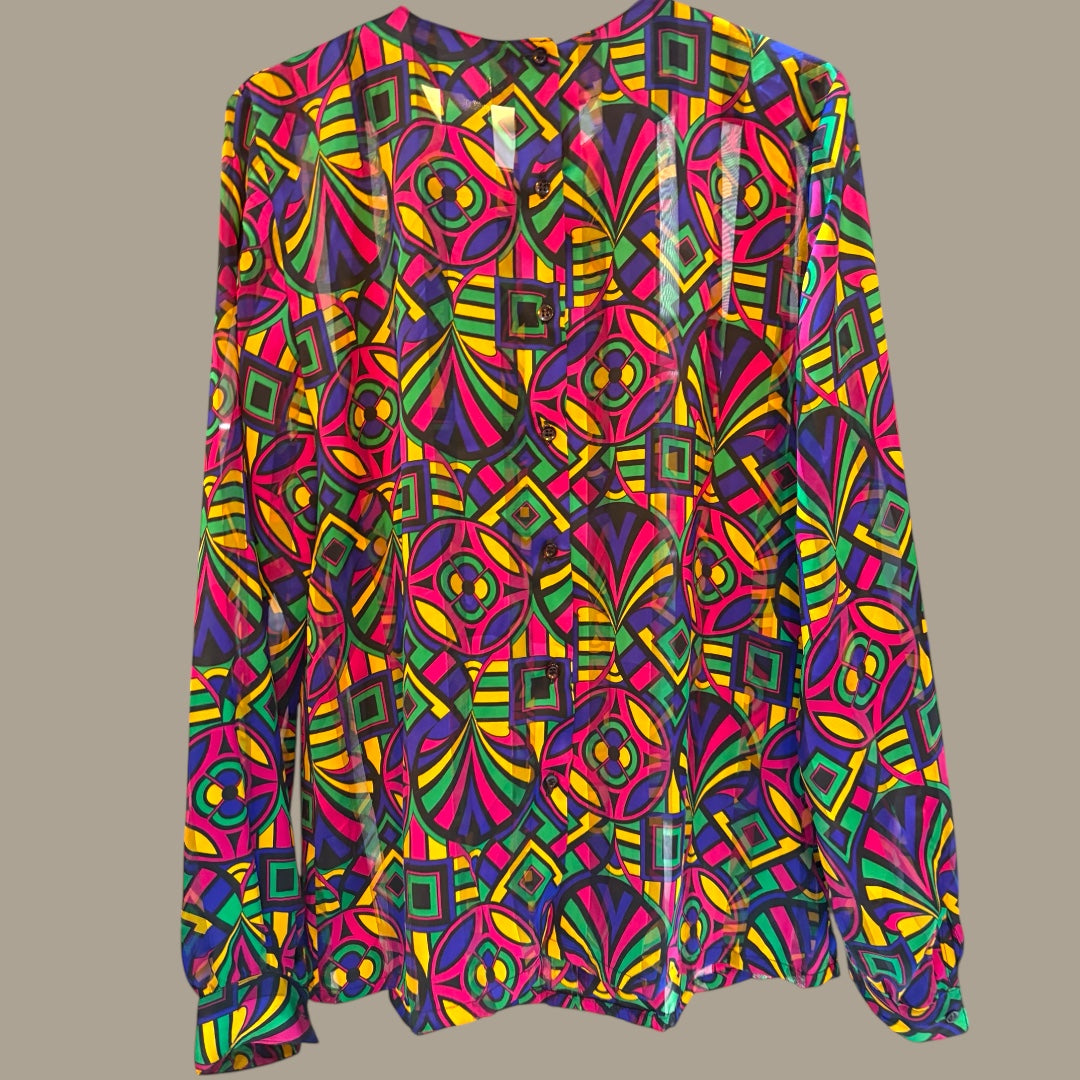 Amazing 1980’s Long Sleeve Top - size M/L (up to 16 fit)
