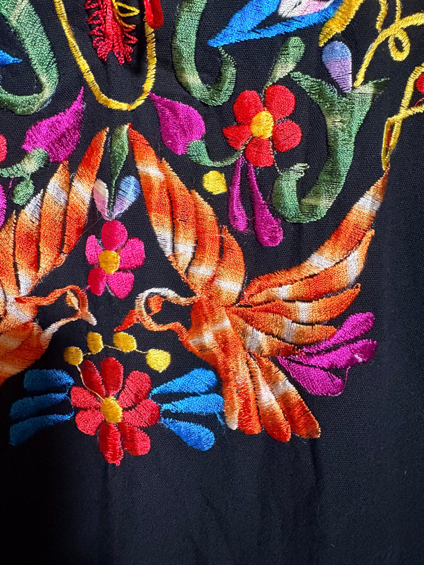 Vintage Mexican Black Dress size M/L (up to 16 fit)