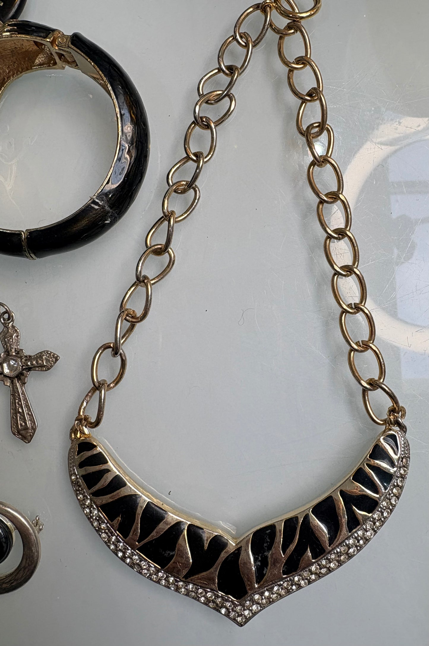 Vintage Premier Designs 80’s diamanté safari choker.