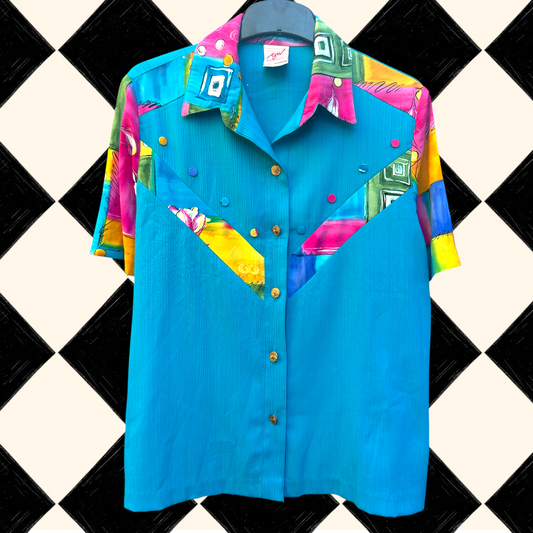 Vintage 80’s Cotton Top - up to size 16 fit