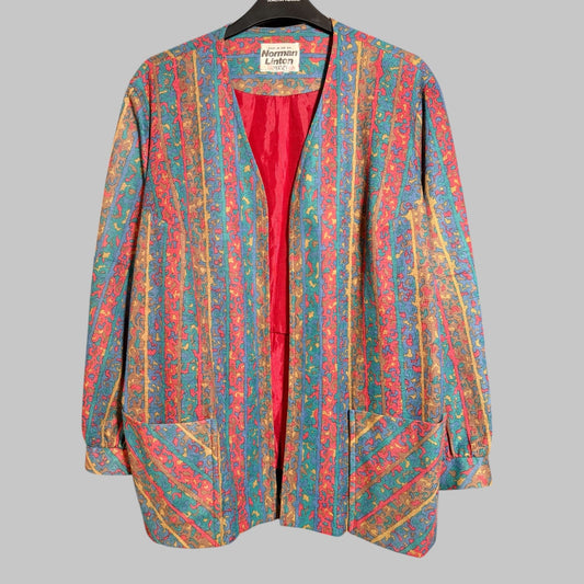 Vintage Norman Linton Soft Floral Jacket - up to size 16 fit