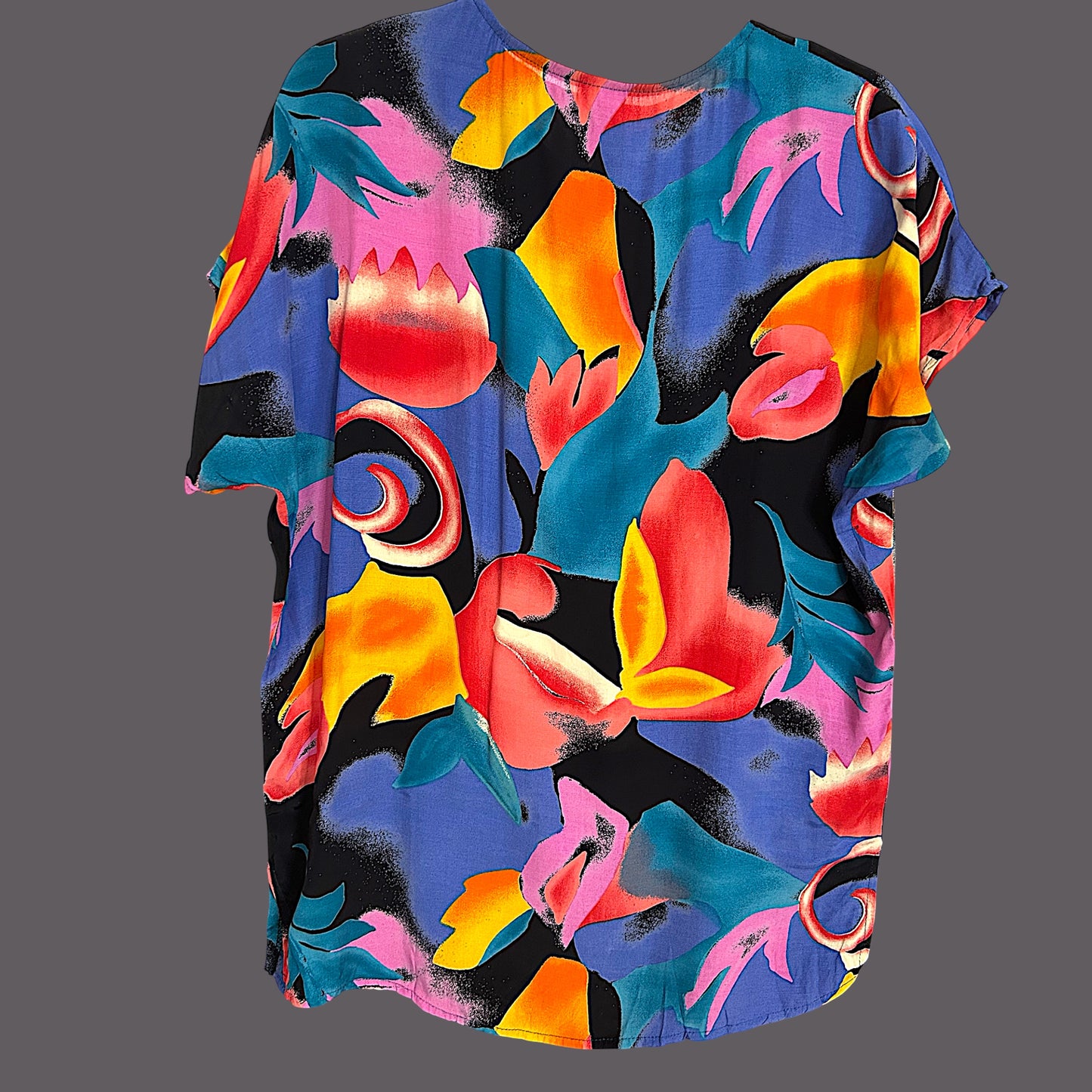 Vintage Abstract Print 80’s top - up to size 14 fit