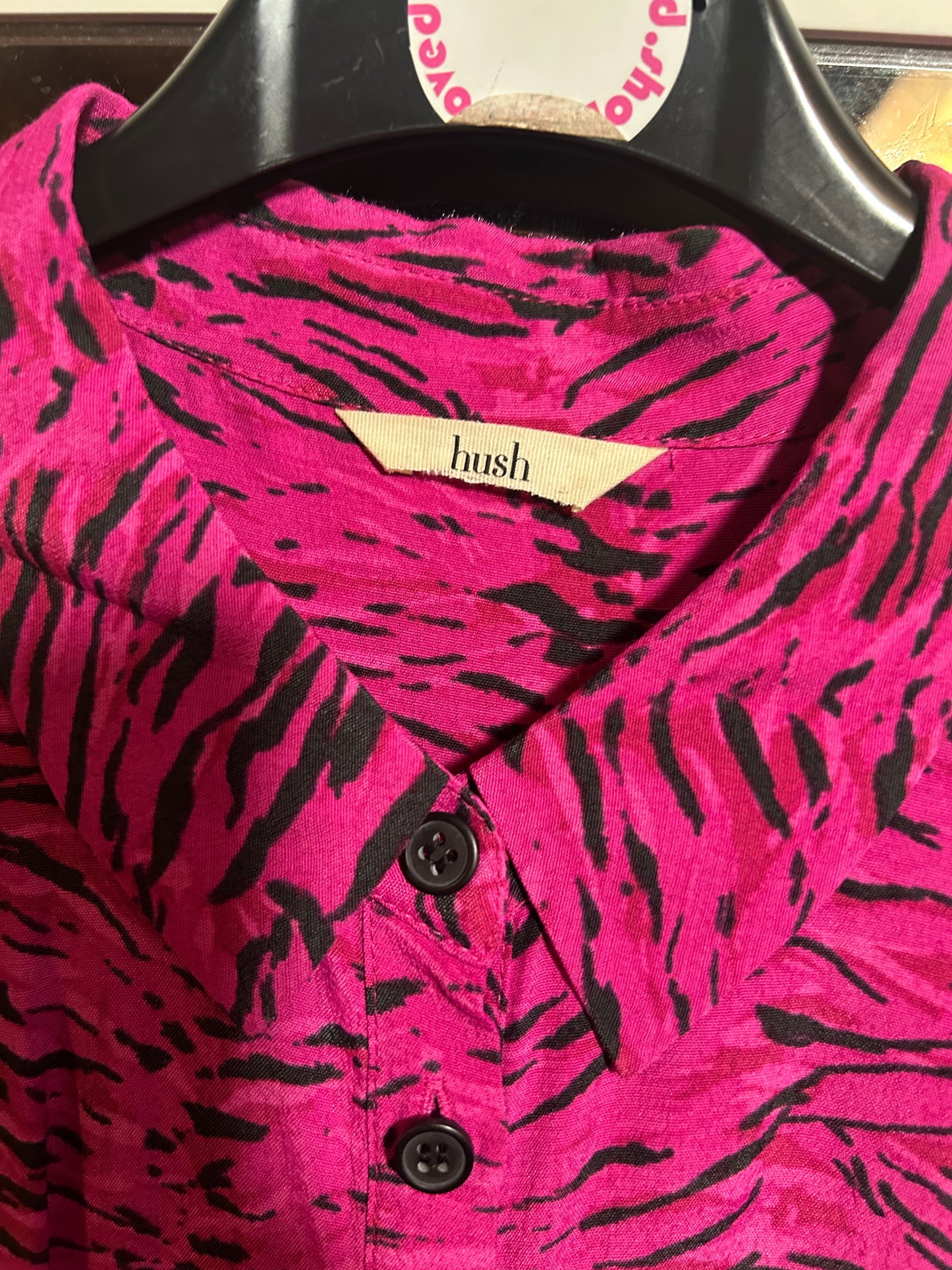 Hush Pink Animal Print Dress - size 10