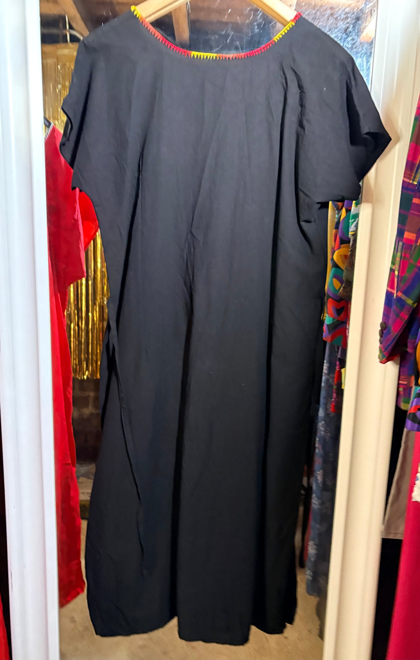 Vintage Mexican Black Dress size M/L (up to 16 fit)