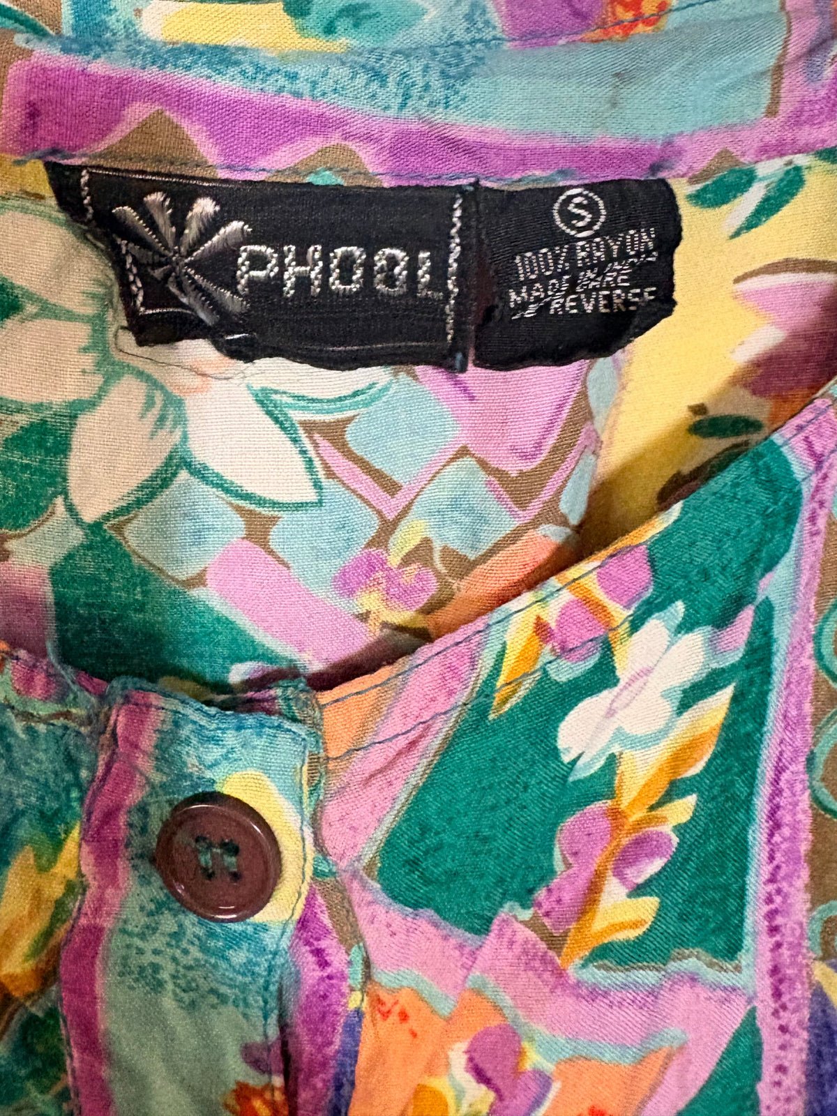 Vintage Phool Rayon Printed Dress - 10-16 fit