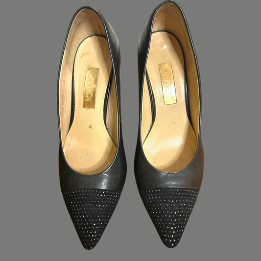 Gabor Black Court Shoes size 4 (37)