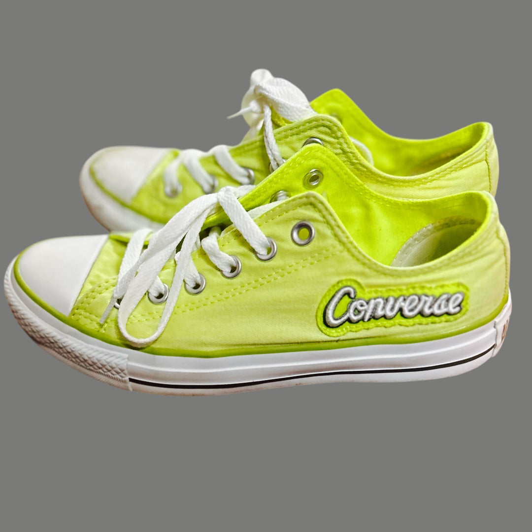 Converse Neon Yellow with appliqué detail - size 38 (5)