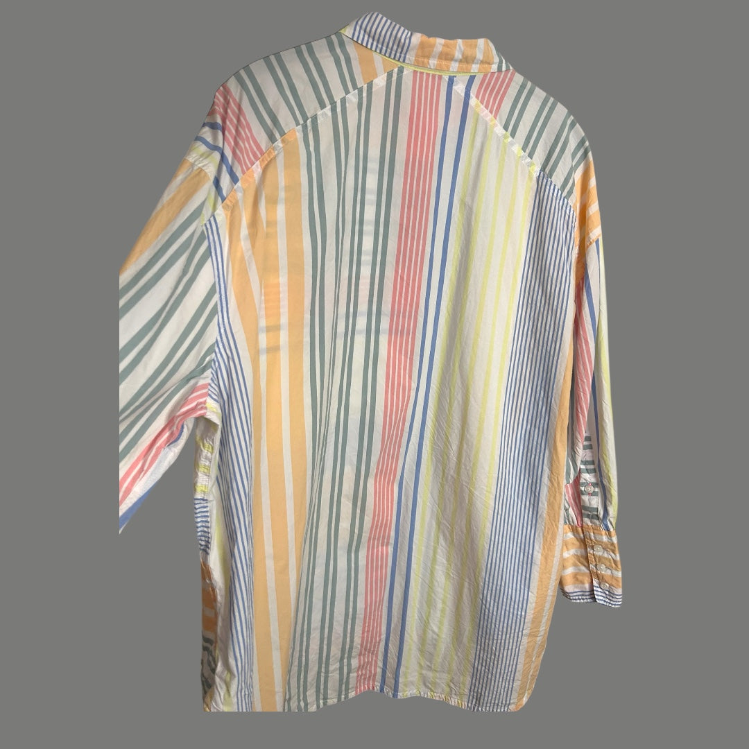 Preloved Stripe Oversized Shirt - up to 16 fit