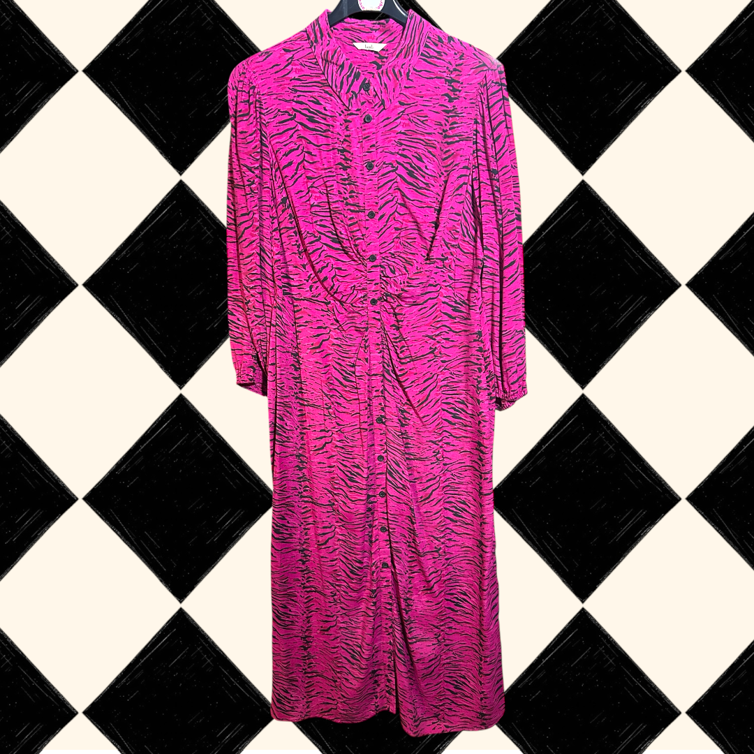 Hush Pink Animal Print Dress - size 10