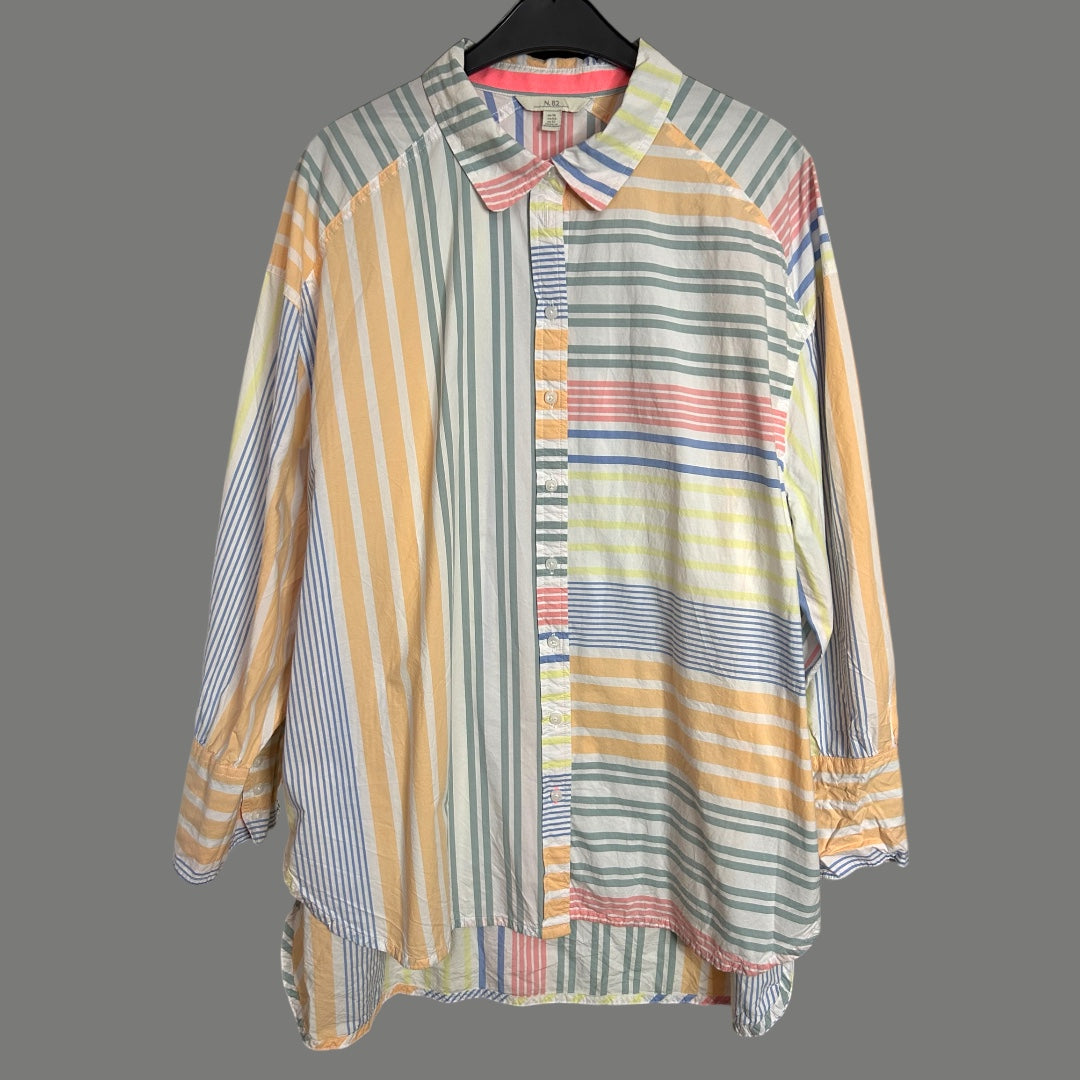 Preloved Stripe Oversized Shirt - up to 16 fit