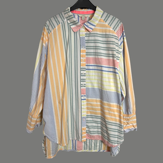 Preloved Stripe Oversized Shirt - up to 16 fit