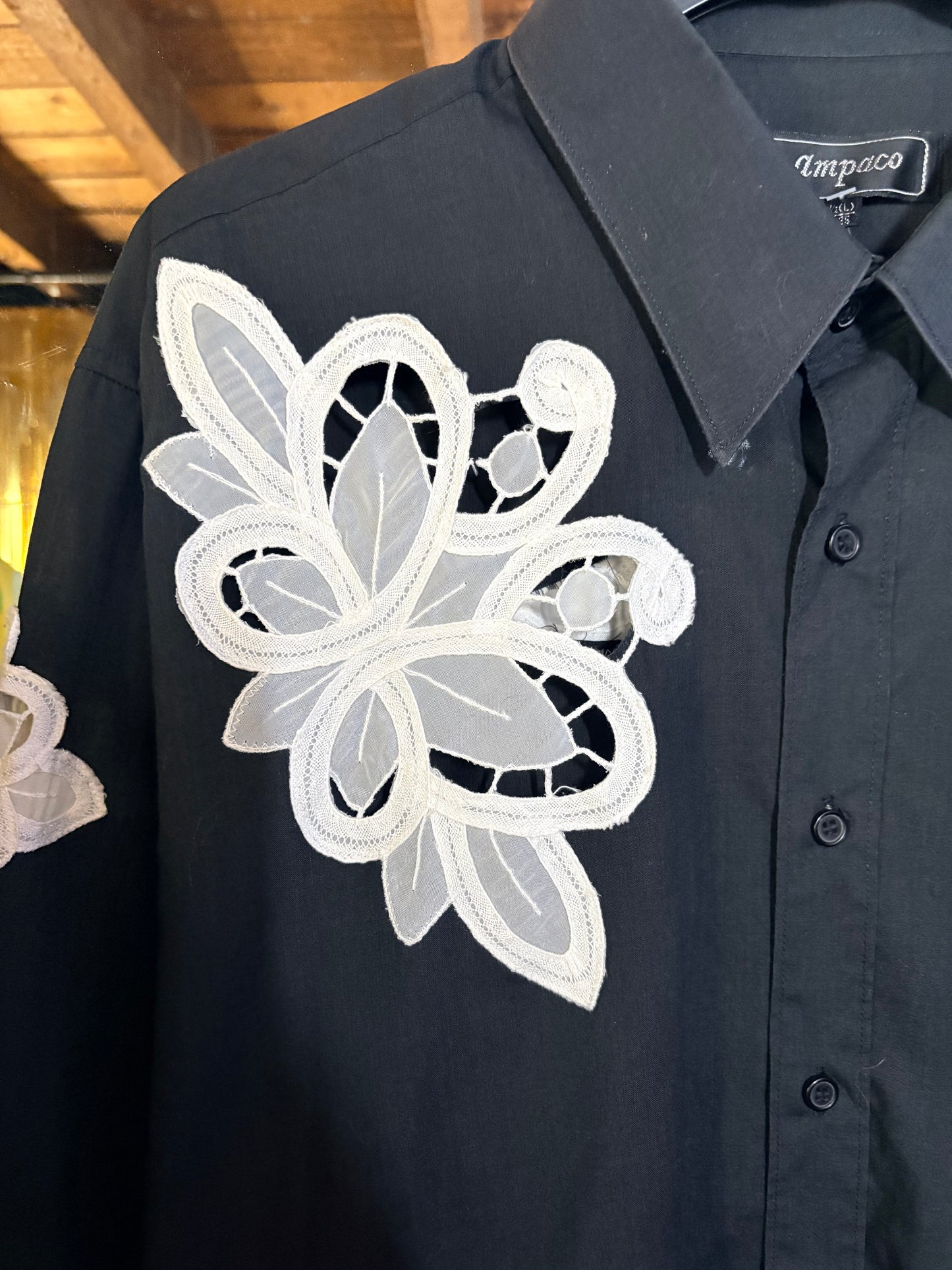Vintage 80’s Western Cotton Shirt with embroidery