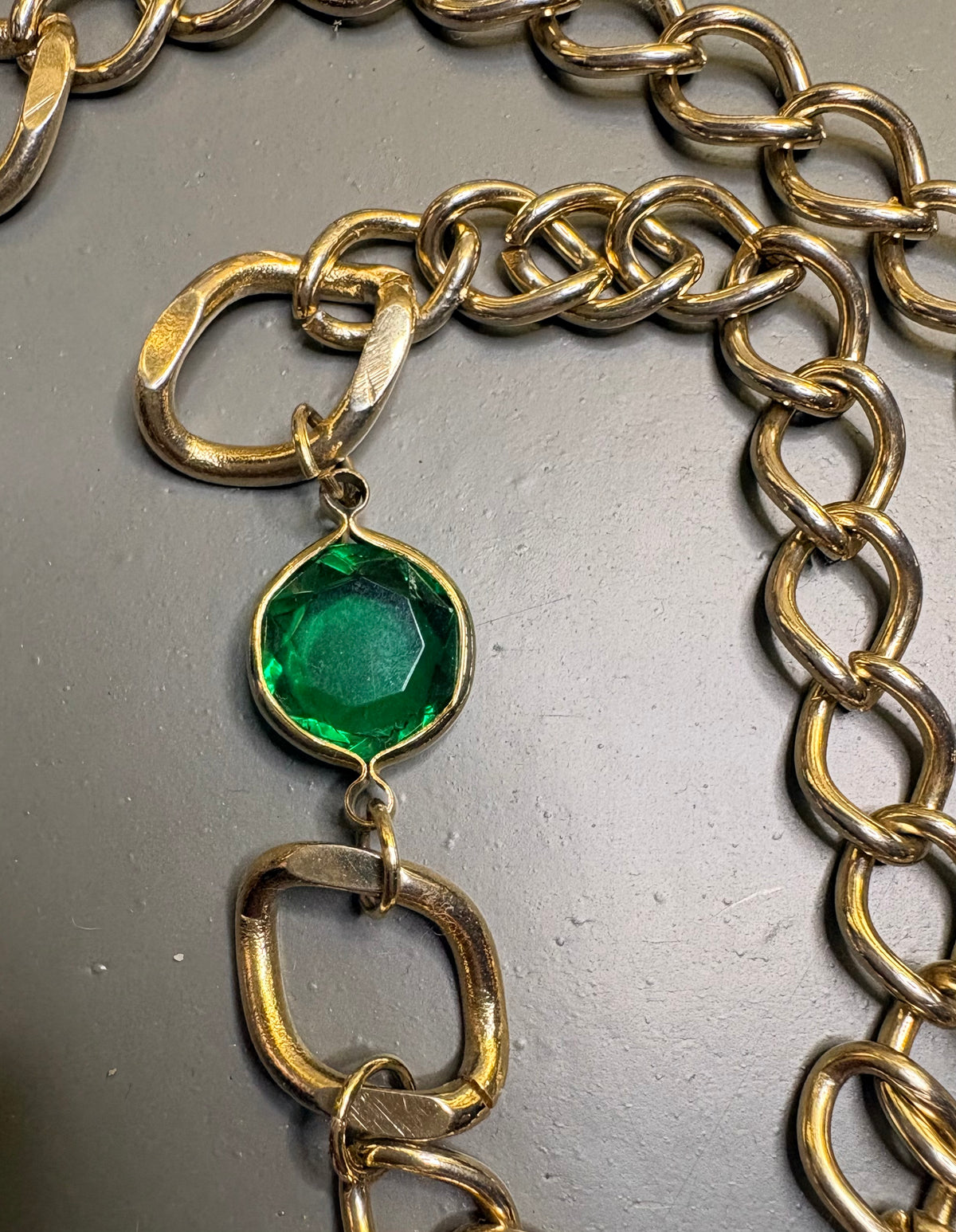 Vintage 80’s Colourful Gems Gold Tone Necklace