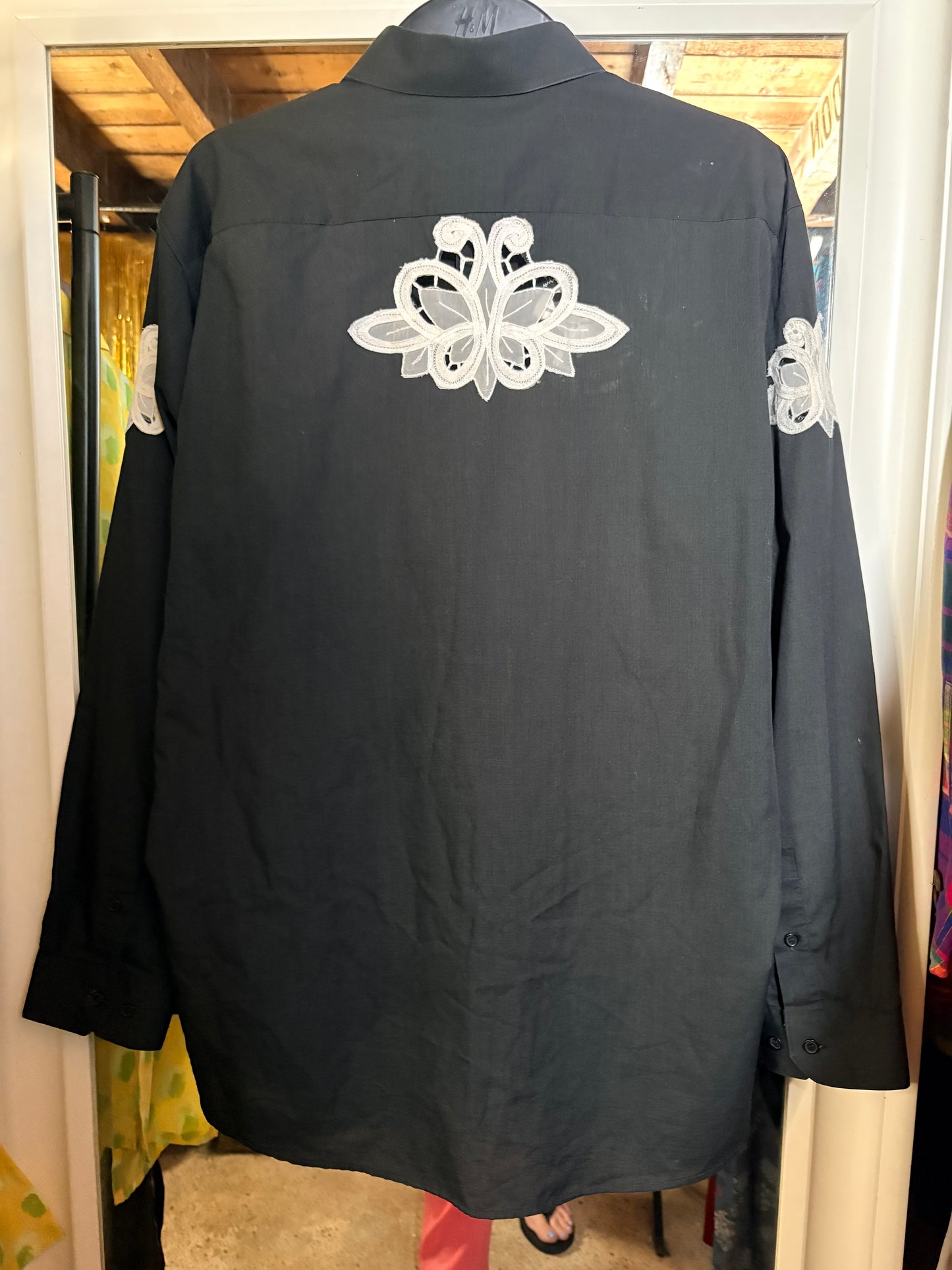 Vintage 80’s Western Cotton Shirt with embroidery