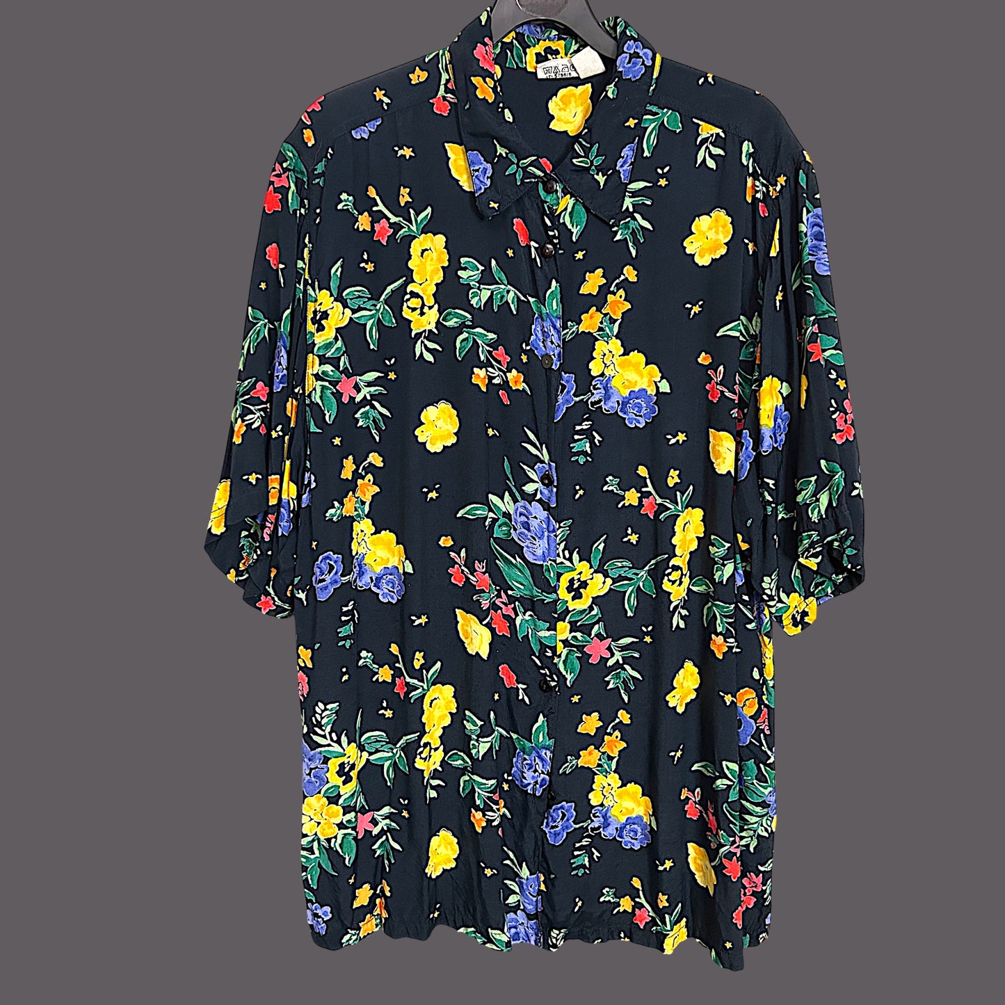 Vintage 80’s floral shirt - up to 16 fit