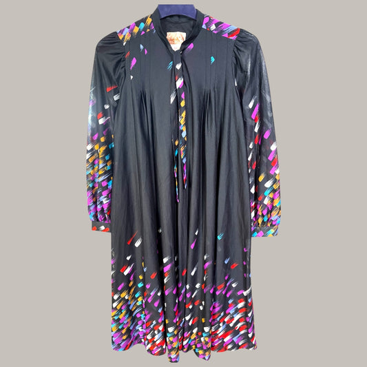Amazing 1970’s colours print dress - up to size 18 fit