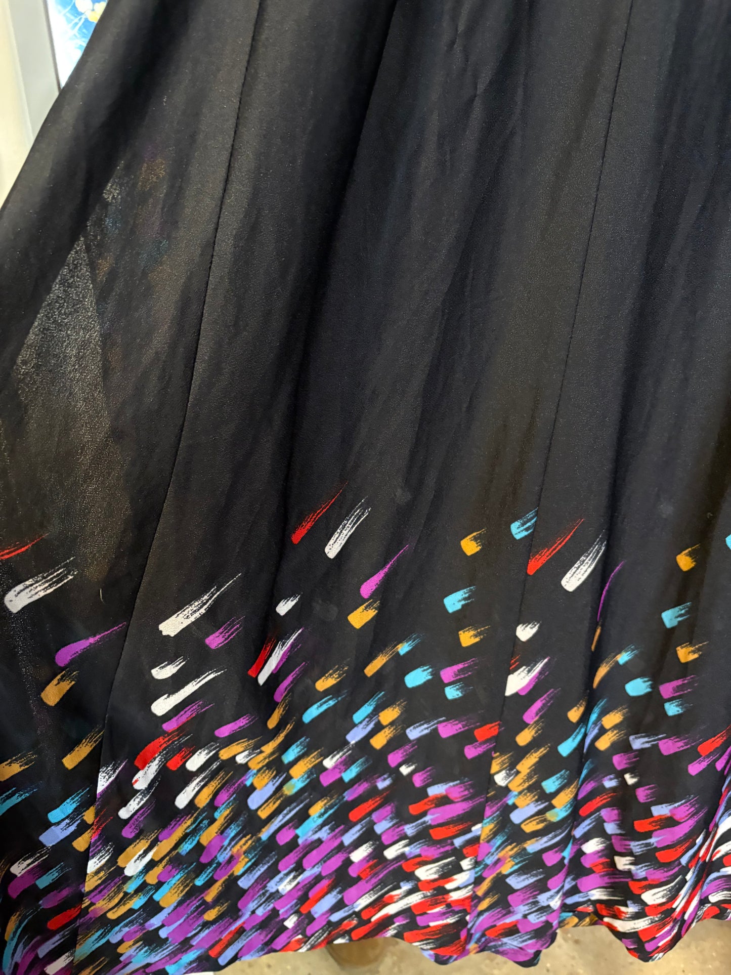 Amazing 1970’s colours print dress - up to size 18 fit