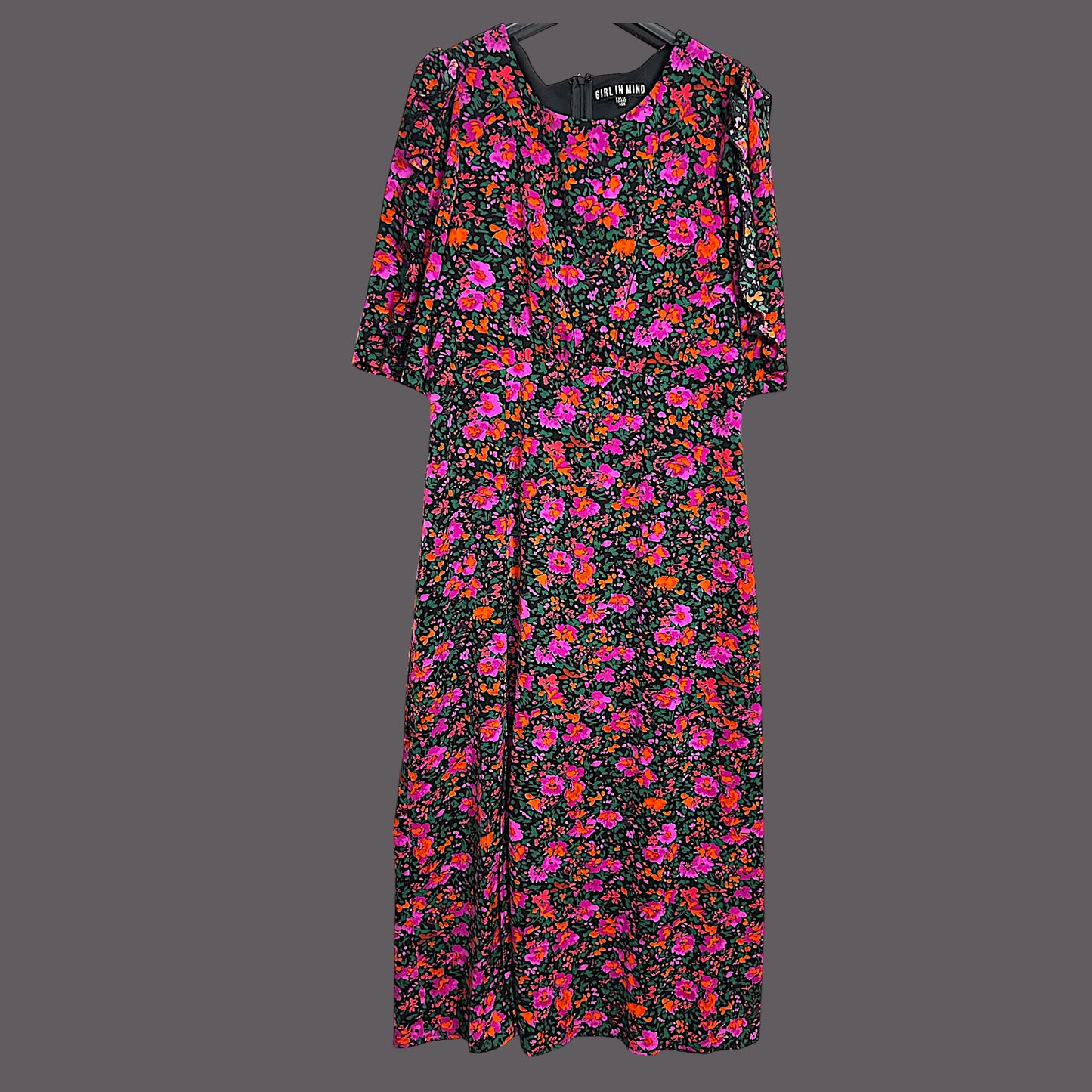 Girl in mind pink floral dress - size 12