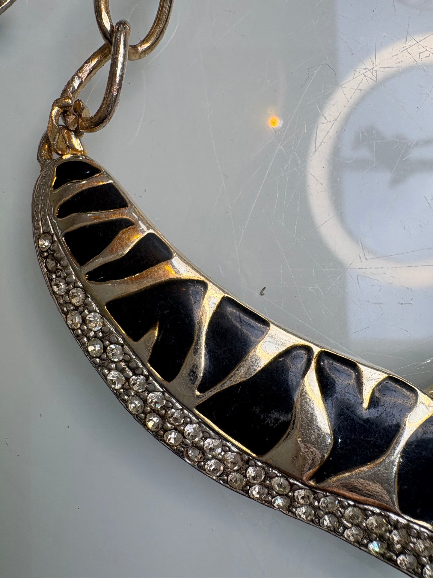 Vintage Premier Designs 80’s diamanté safari choker.