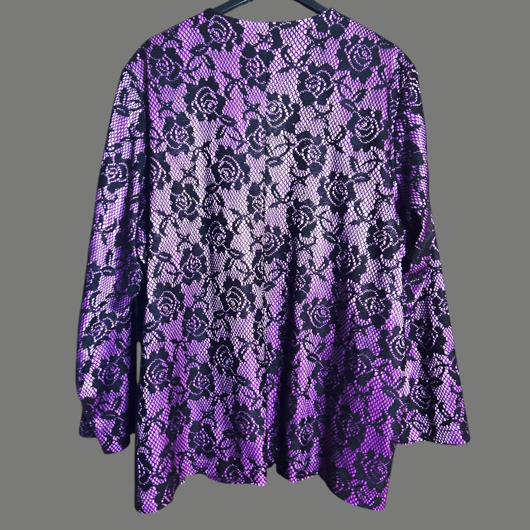 Vintage Purple Lace Top Jacket - up to 16 fit