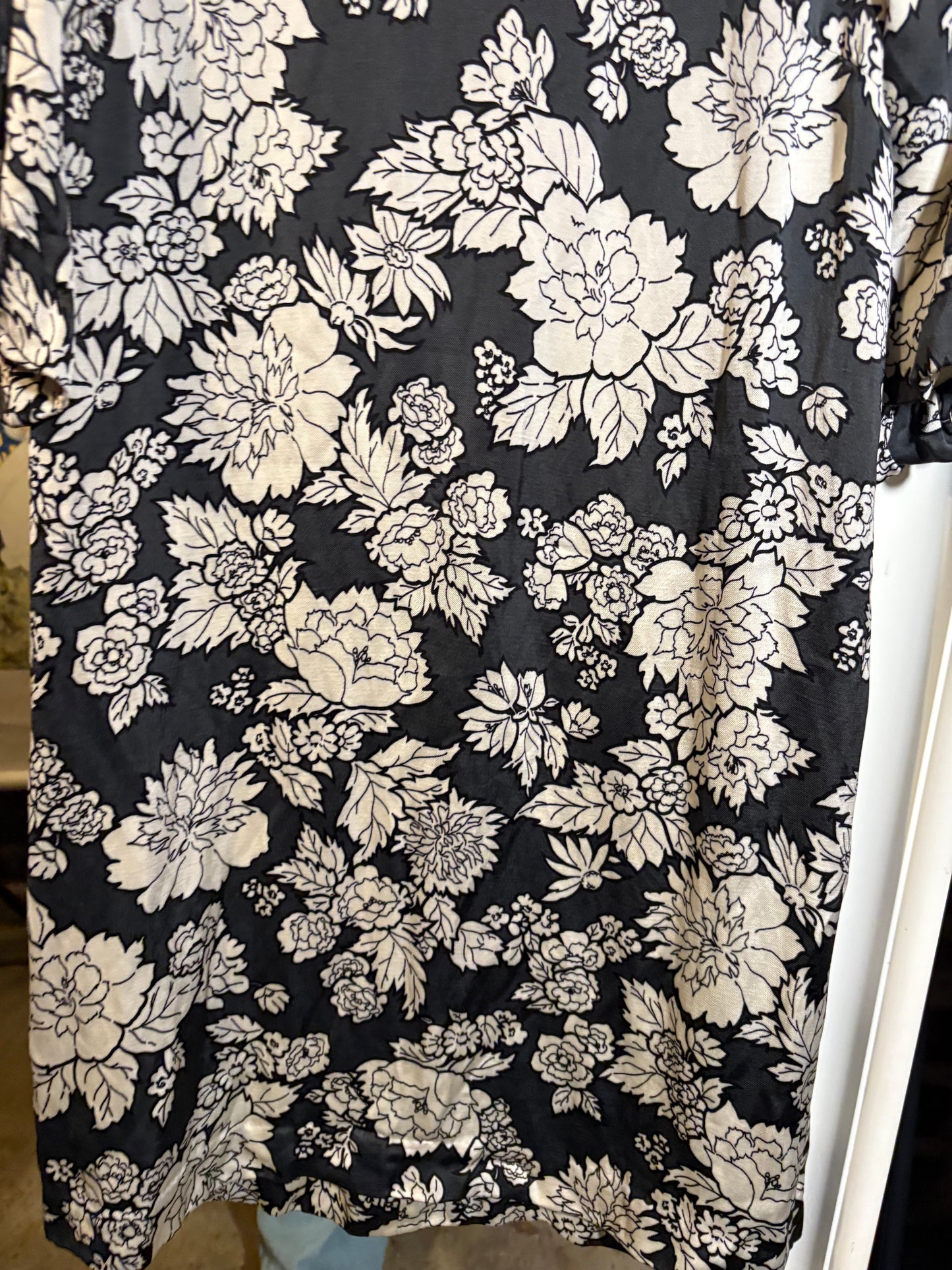 ARKET, amazing monochrome floral dress - size 12-14 fit