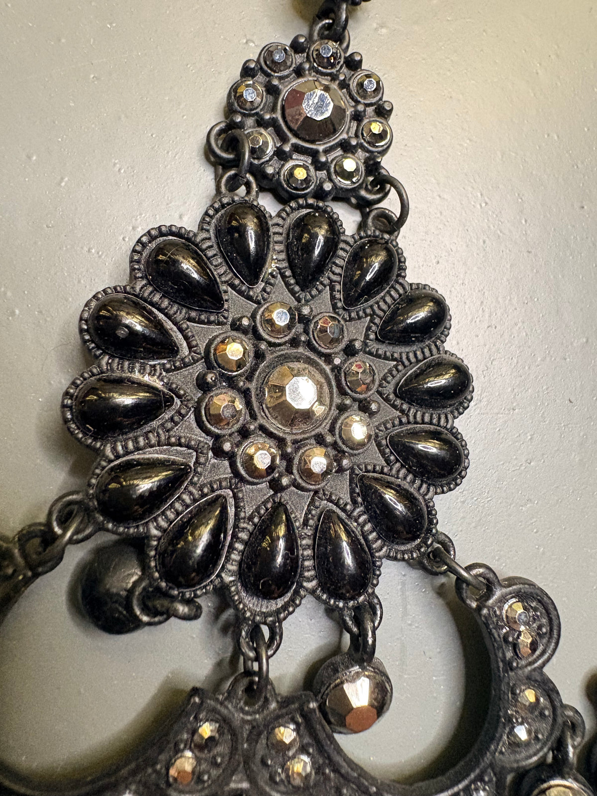 Y2K Edwardian Style Large Chandelier Earrings