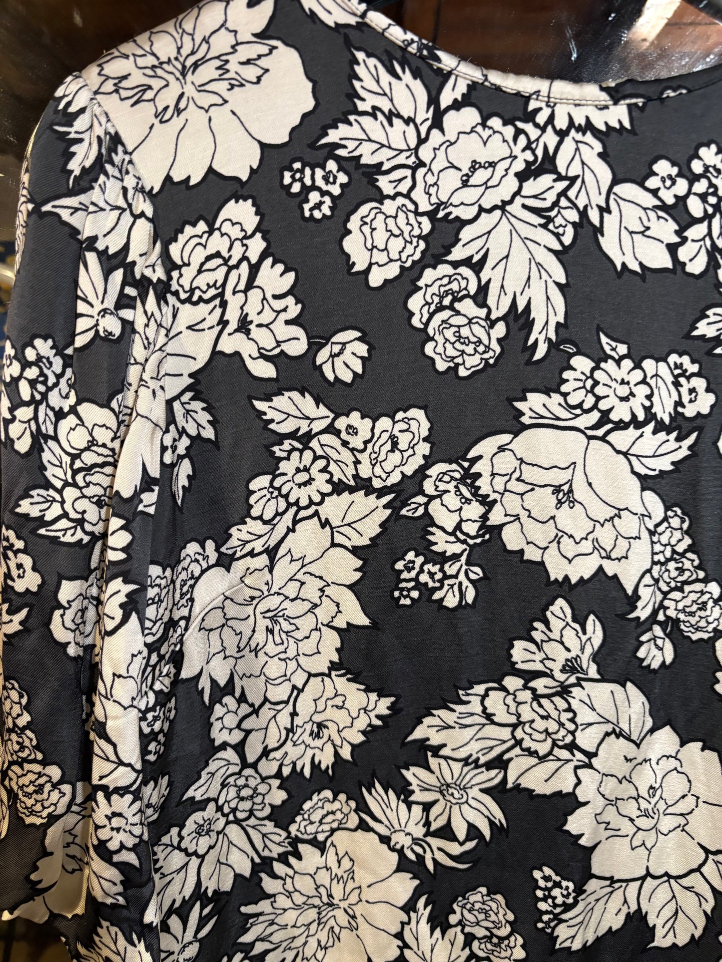 ARKET, amazing monochrome floral dress - size 12-14 fit