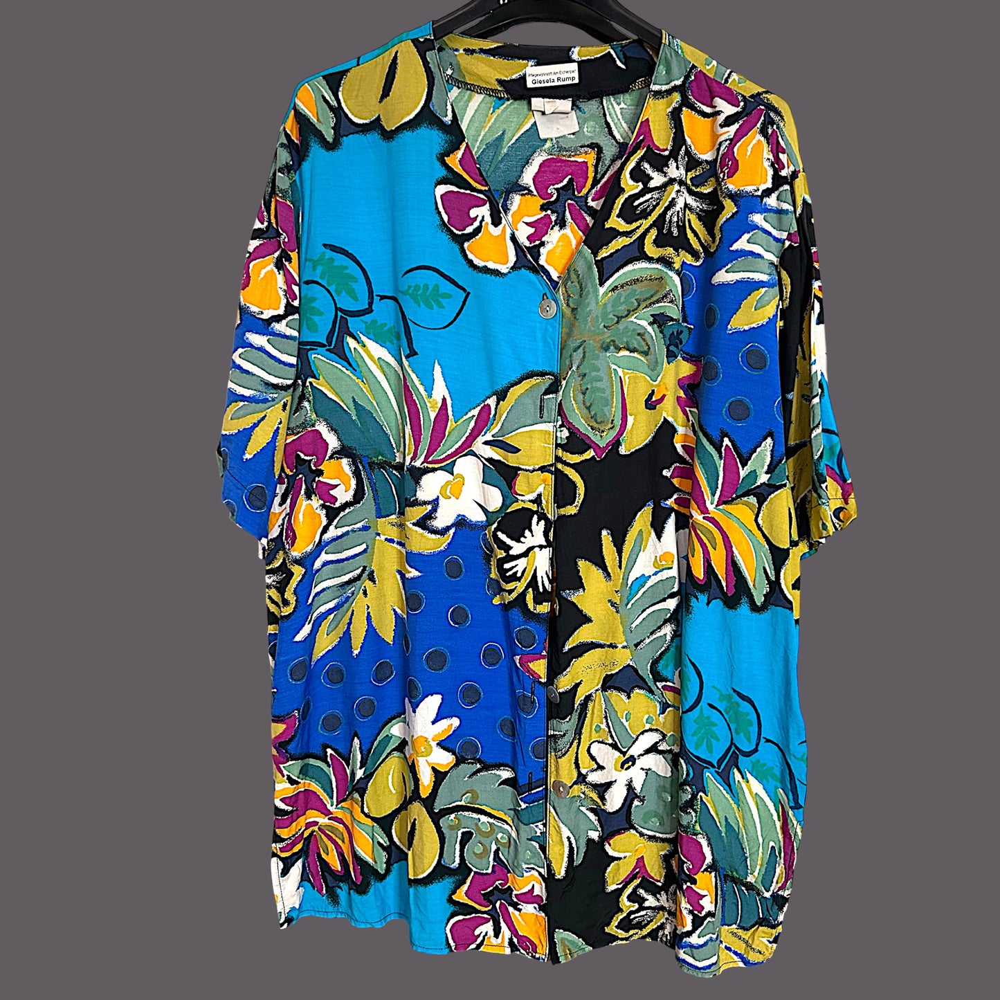 Vintage 90’s floral viscose shirt - up to 18 fit