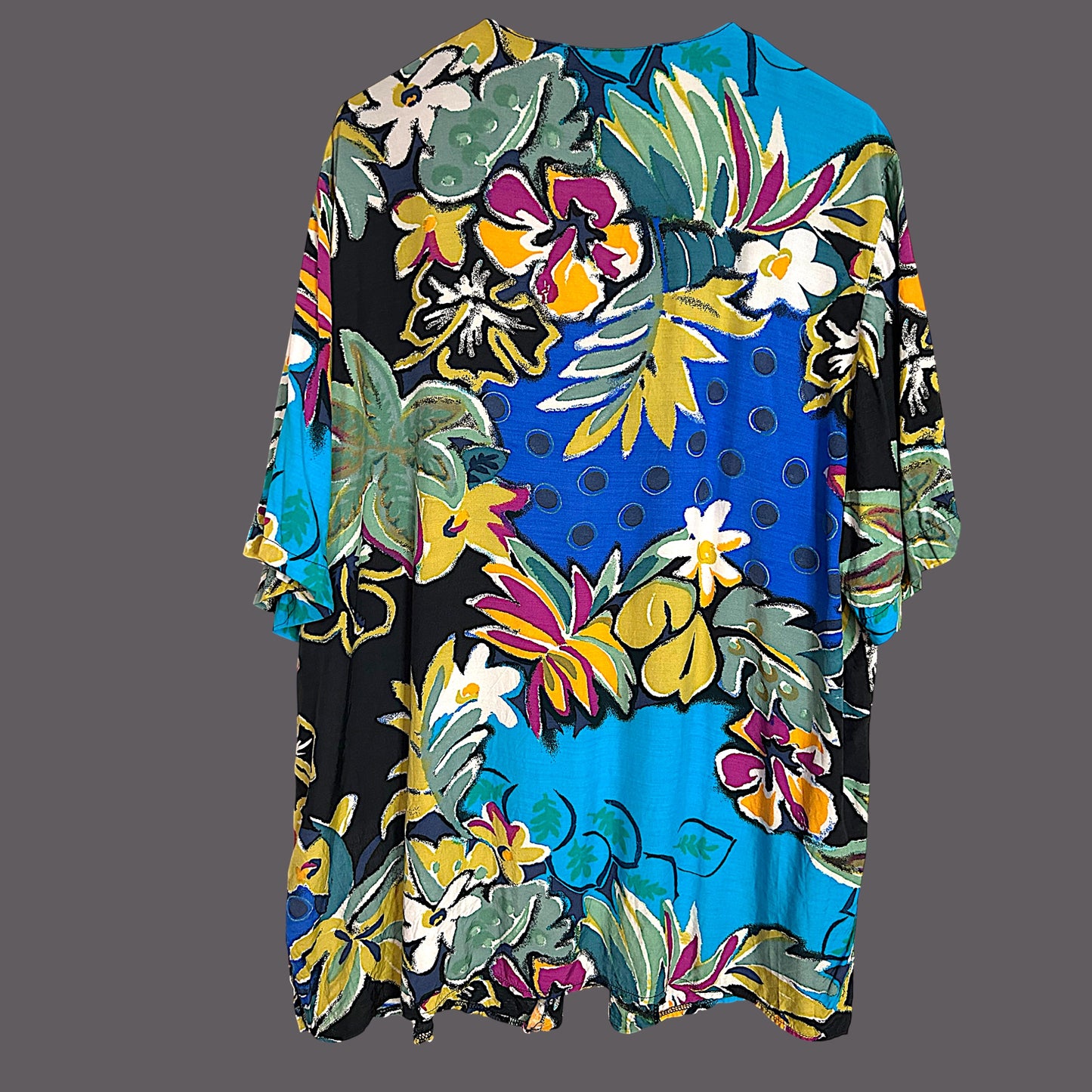 Vintage 90’s floral viscose shirt - up to 18 fit