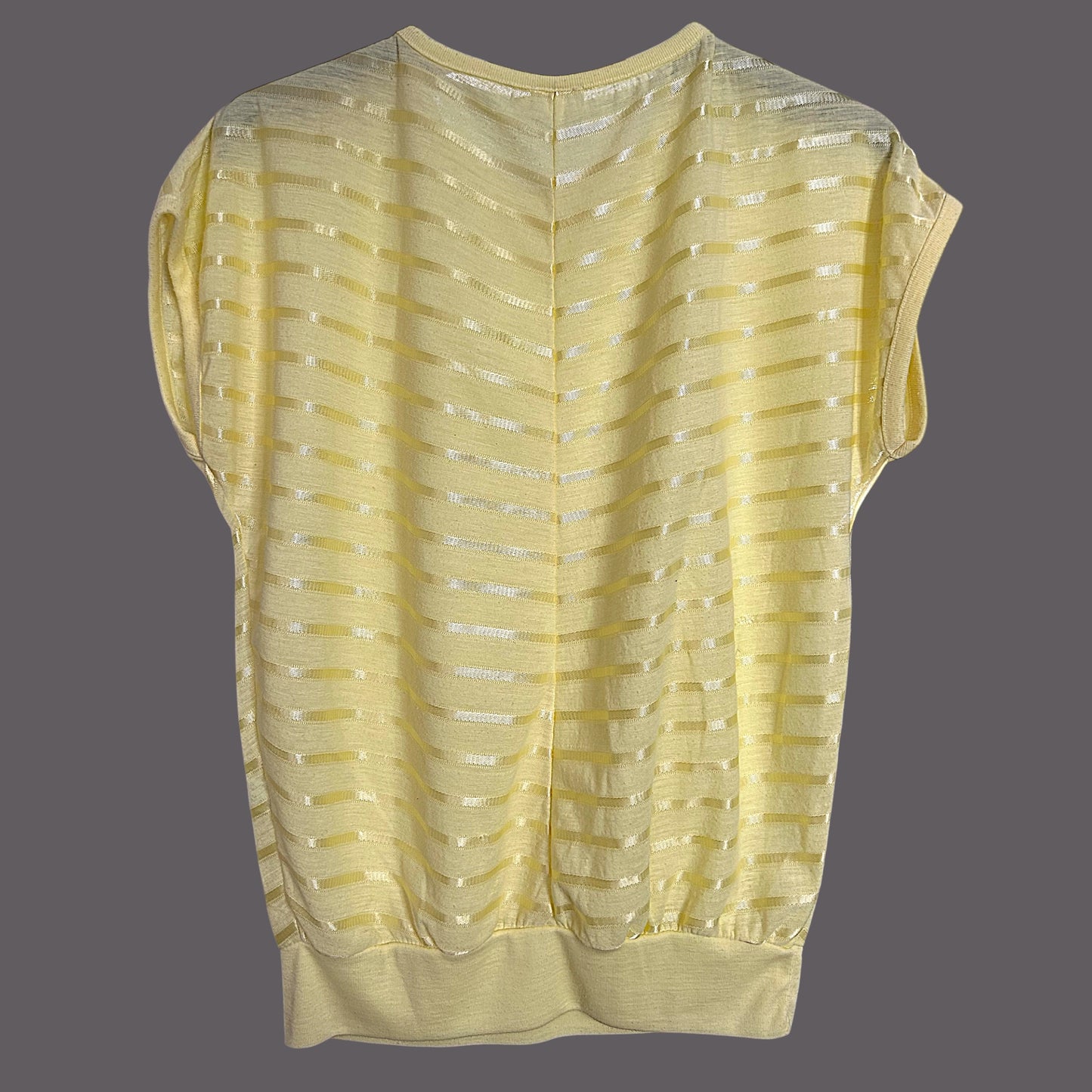 Vintage Yellow Jaquard Top - size 12-16