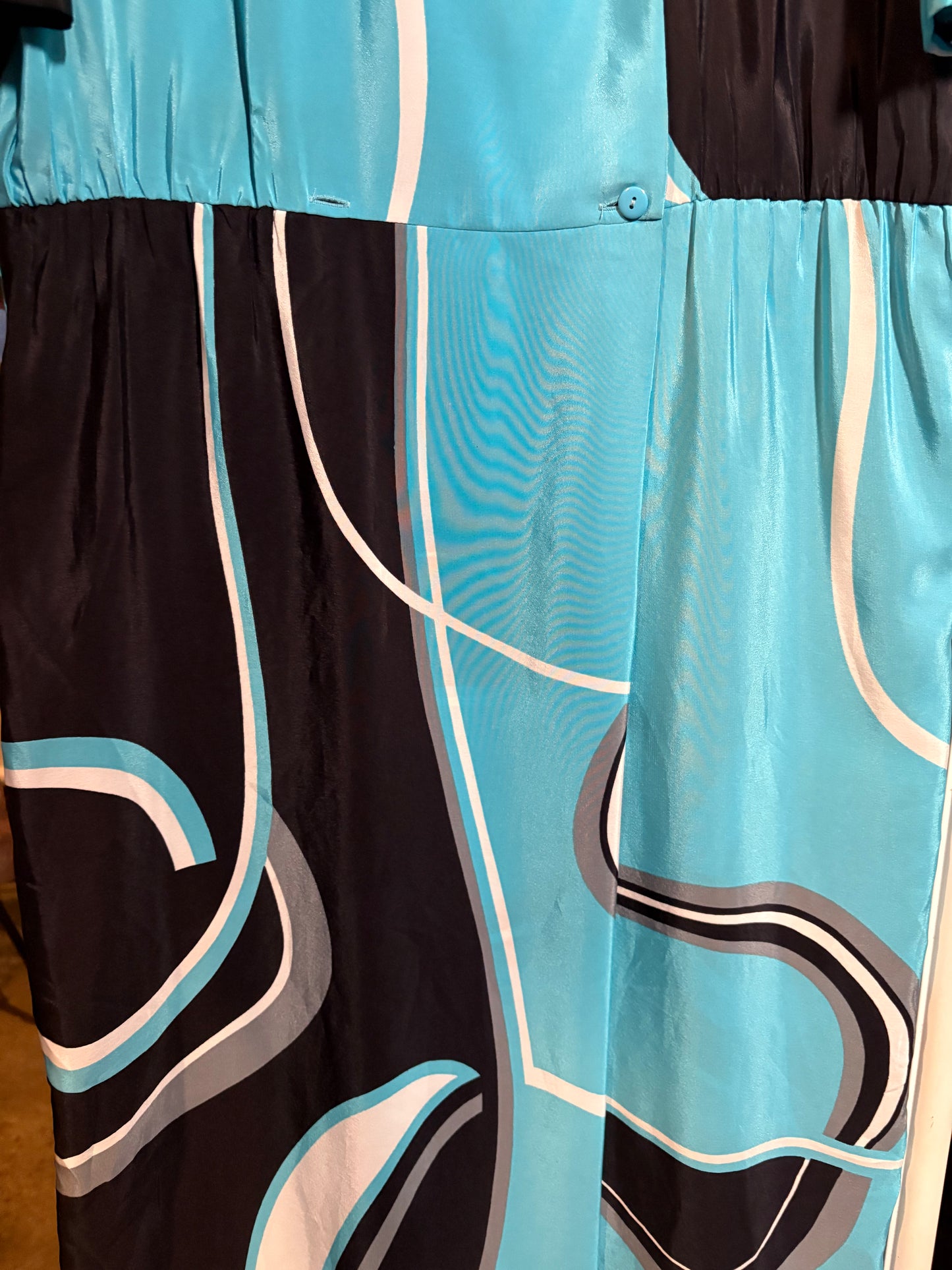 Stunning Blue Pucci Style 80’s dress - up to 14 fit