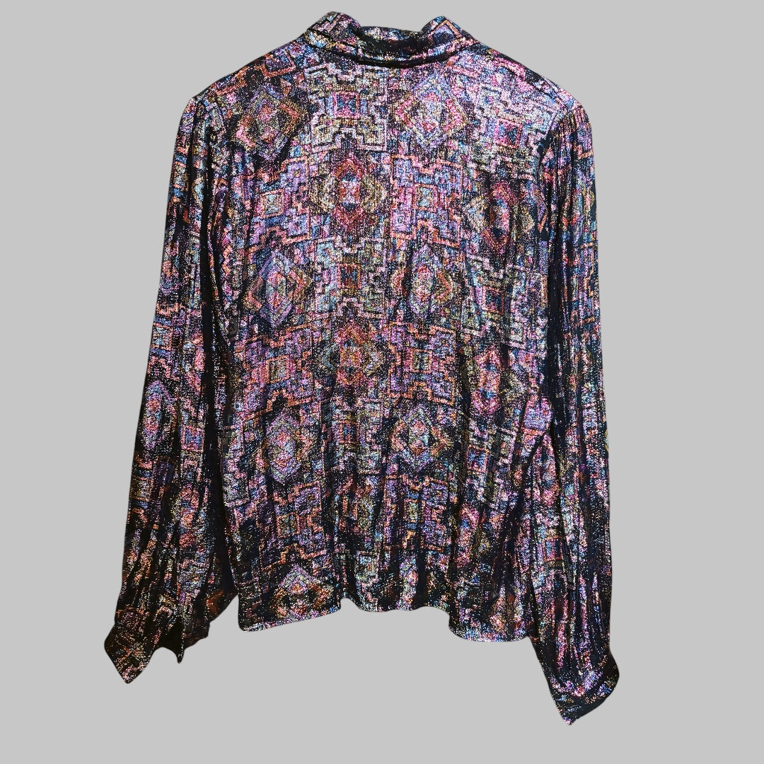 Vintage 80’s Classic Metallic Top - up to size 14 fit